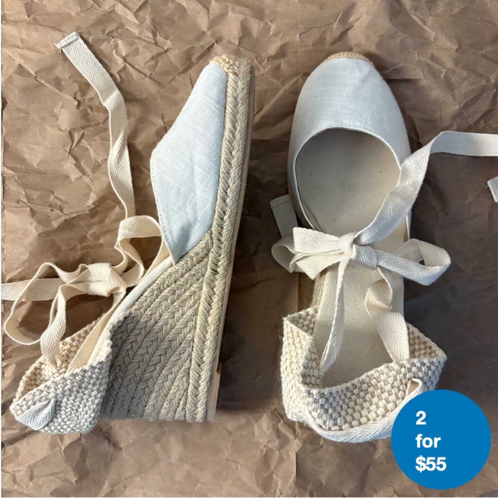 classic lace up canvas wedge shoes size 40